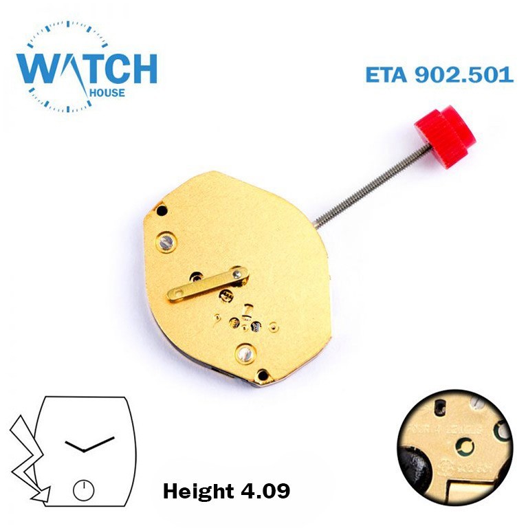 Genuine ETA 902.501 Swiss Made Quartz Movement, Small Second at 6 – NEW!