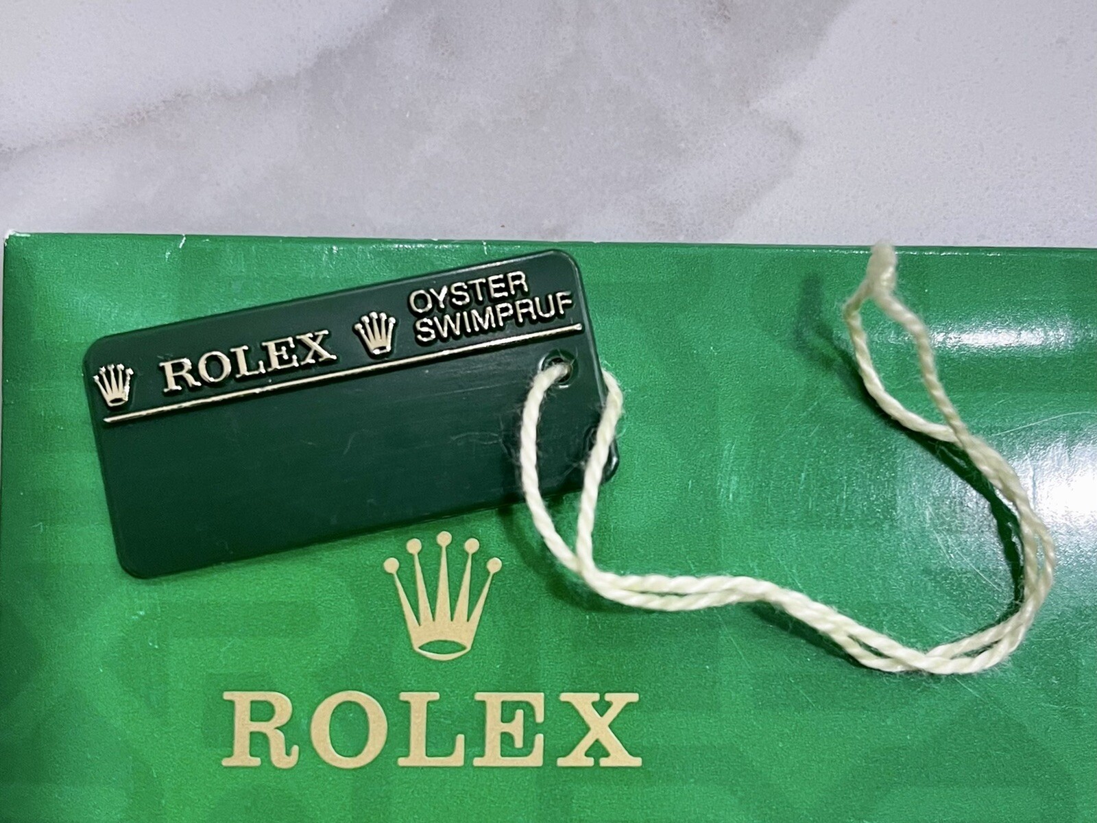 100% Authentic Rolex Green Oyster Swimpruf Hang Tag For Datejust Submariner GMT