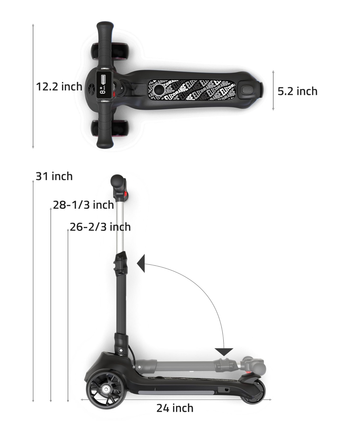 Elecorange T200/T500 Balance Electric Scooter for Kids Age 4-9, 2 Types Front…