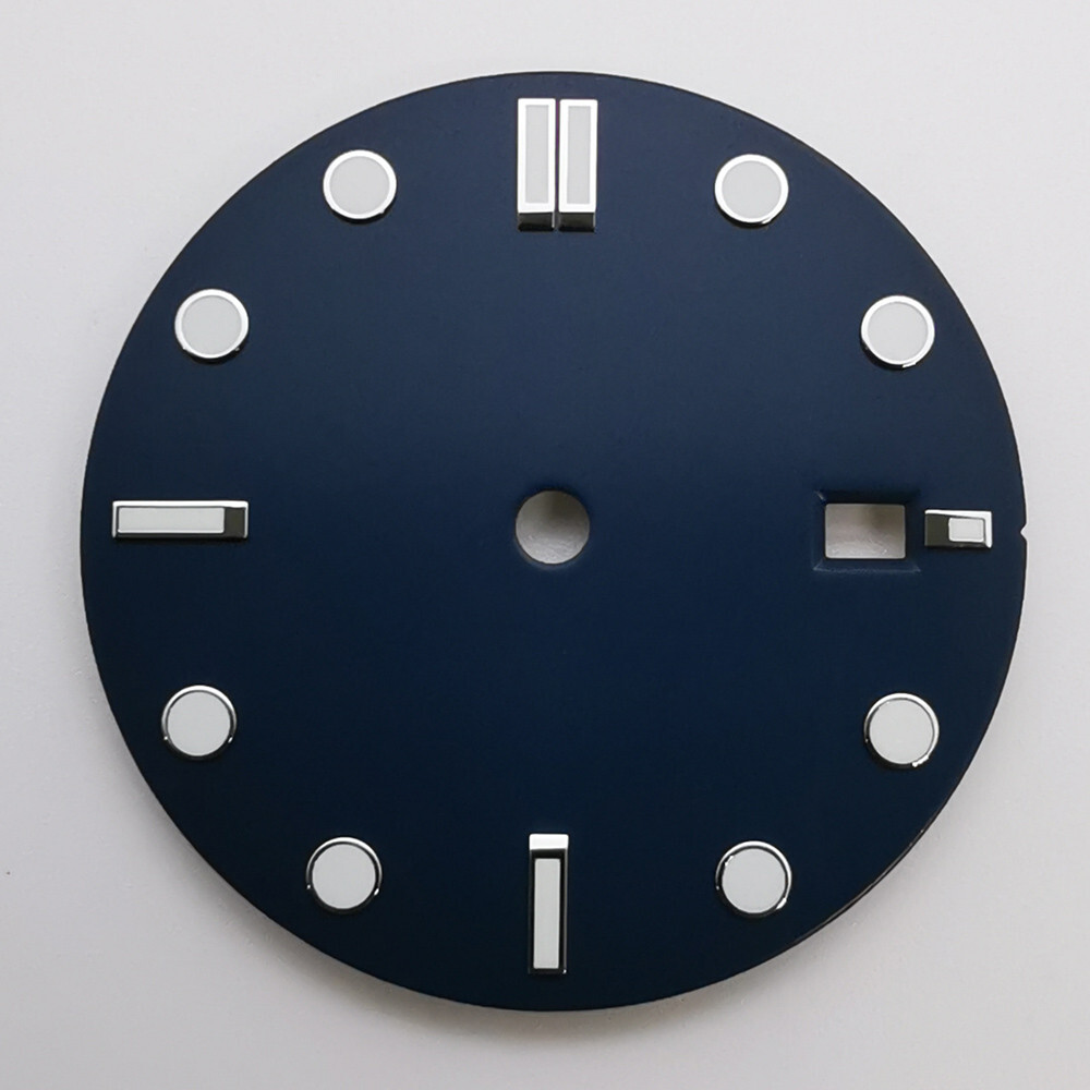 32mm black white blue green sterile luminous watch dial fit NH35 movement