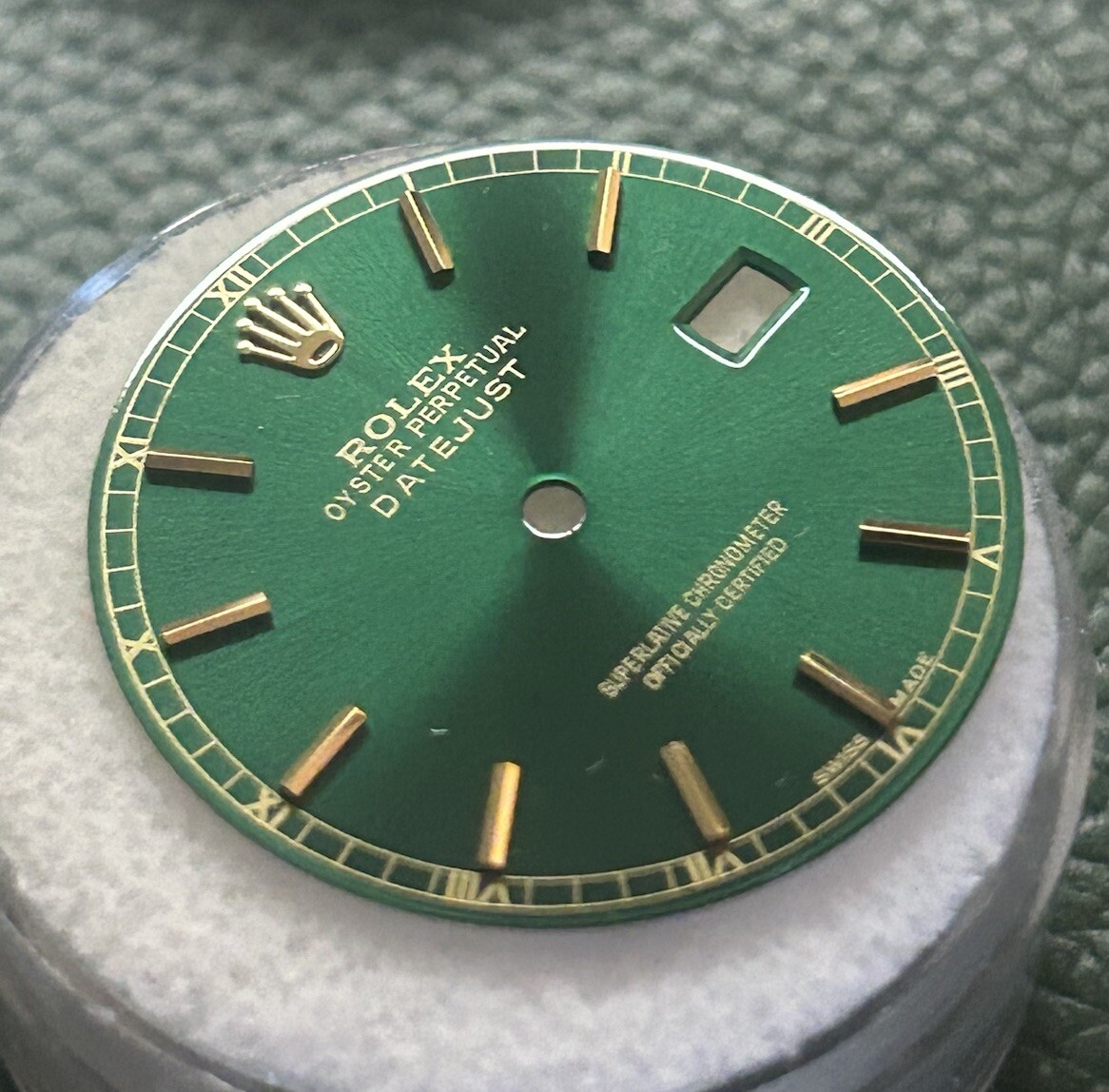 Rolex Mens Datejust Custom Green Stick Dial For 36MM Models 16013 16233 116233