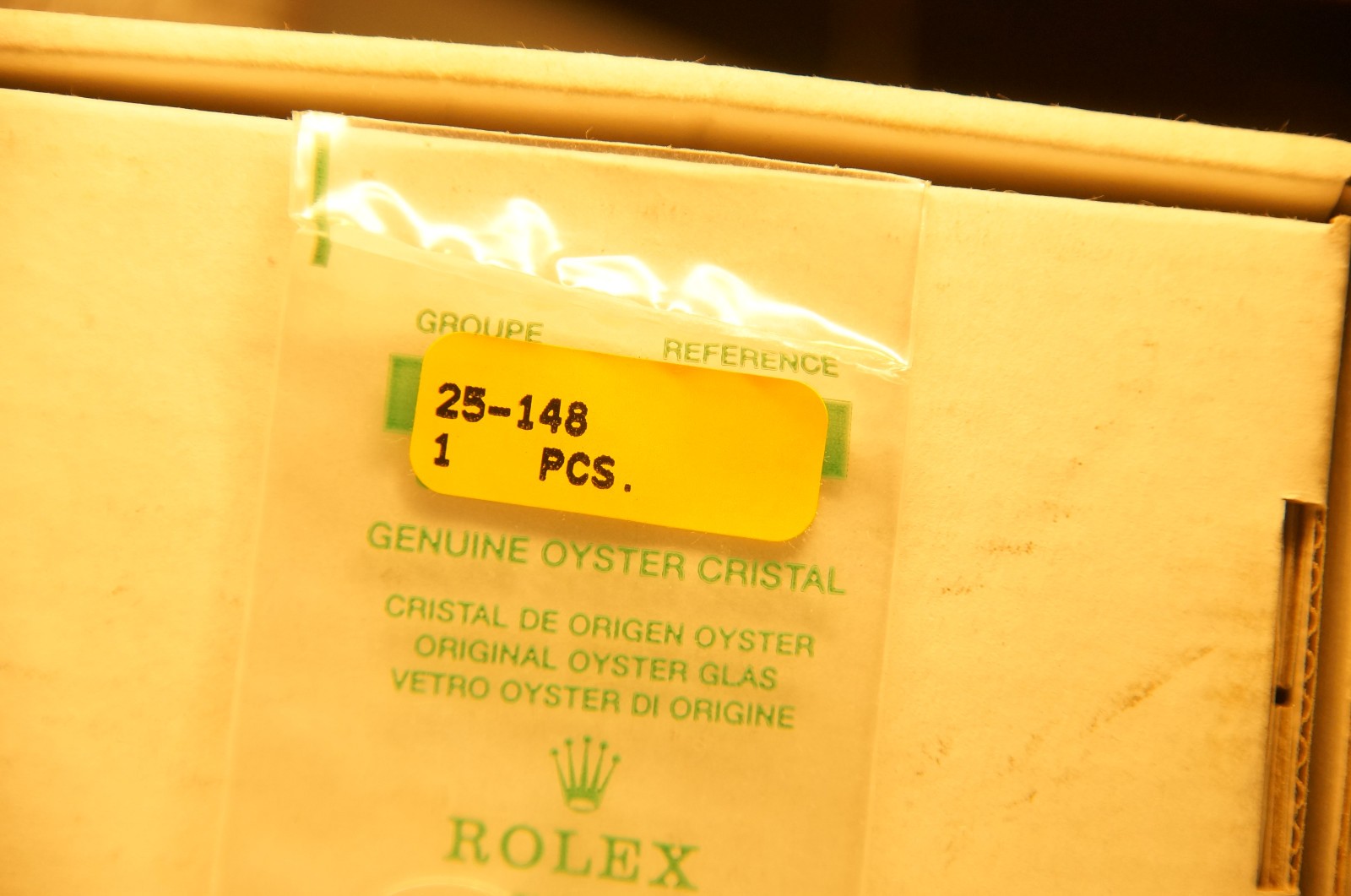 Genuine Rolex Osyter cyclops acrylic crystal 25-148 New in factory packaging