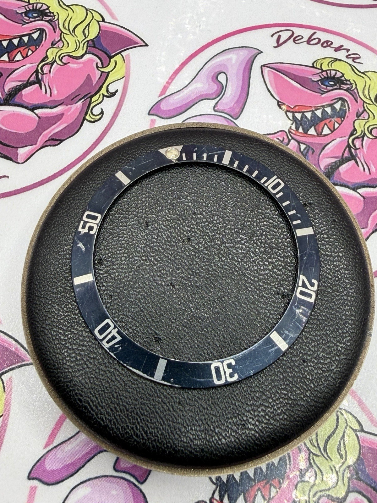 ROLEX SUBMARINER Bezel Insert 16800 168000 16610 Faded Cobalt Genuine Vintage