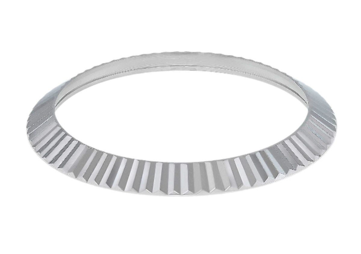 18 Karat White Gold Fluted Replacement Bezel For Rolex President 40mm 228239