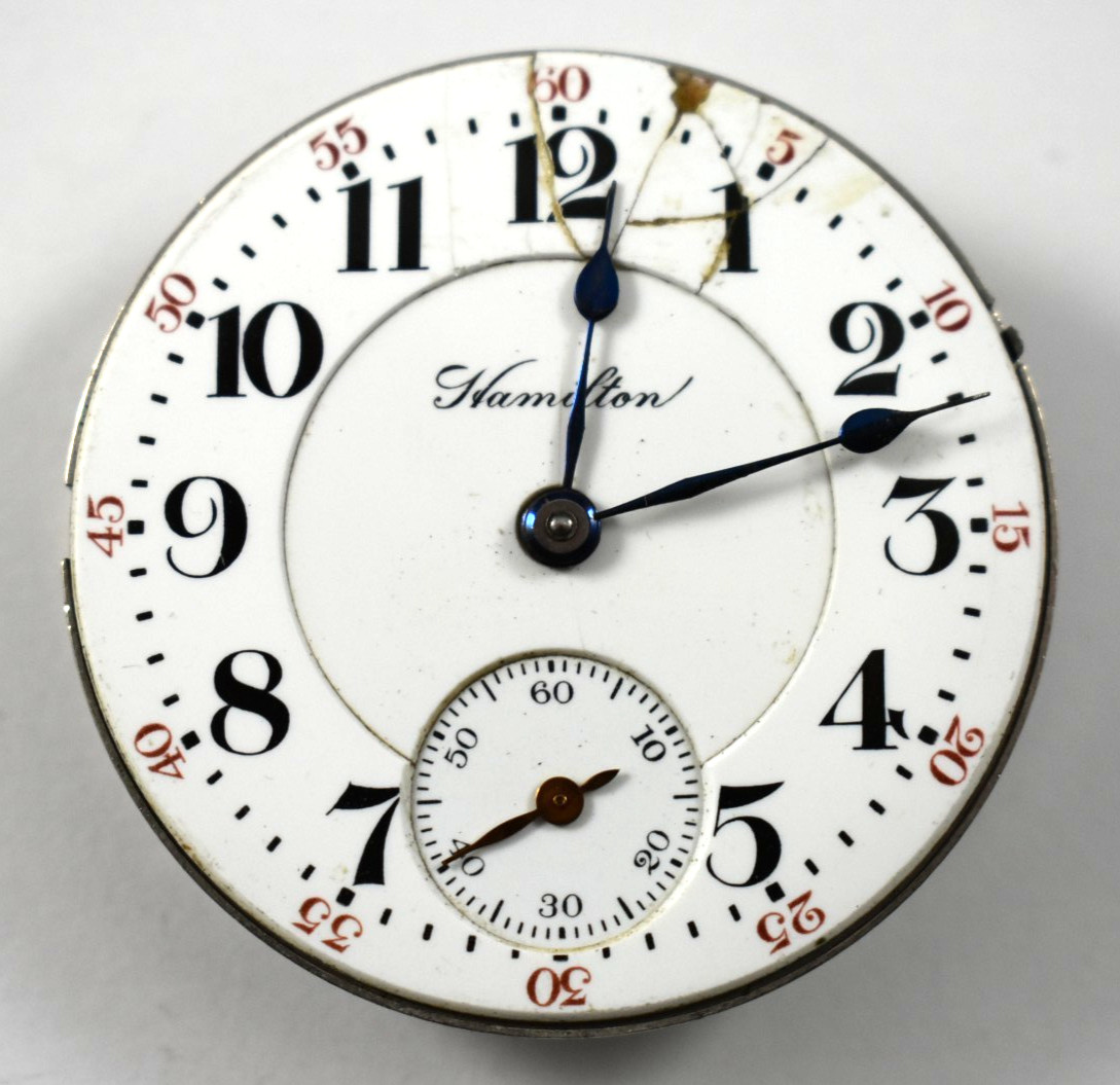 Vintage Hamilton Grade 940 18s 21J OF RR Pocket Watch Movement lot.wh