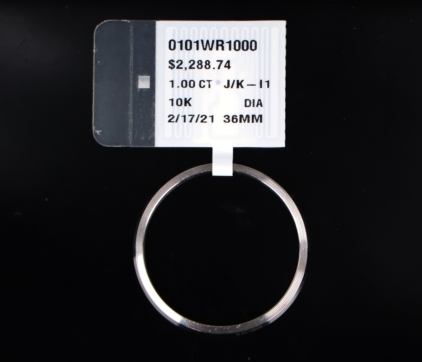 Aftermarket Rolex DateJust 10K White Gold 36mm Channel Set Diamond Watch Bezel