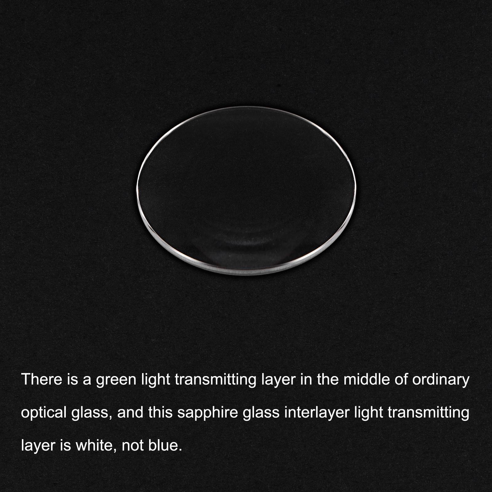 Glass Watch Single Lens Round 31mm Dia 1.3mm Edge Thickness, Transparent