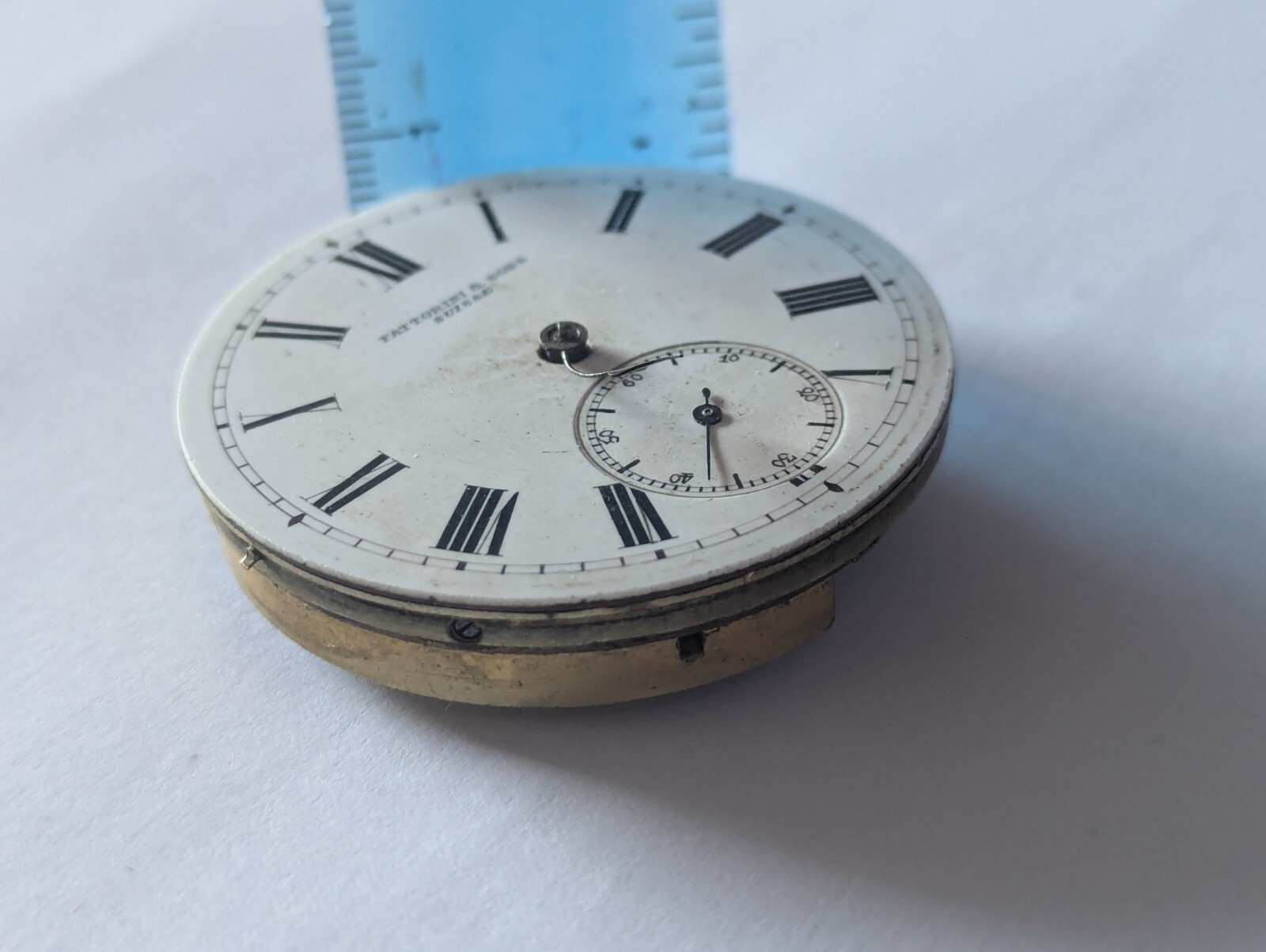 Vintage Fattorini & Sons Pocket Watch Movement (Runs)