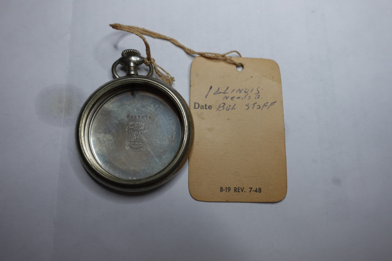 Vintage Keystone Silveroid Pocket Watch Railroad Case (51mm)