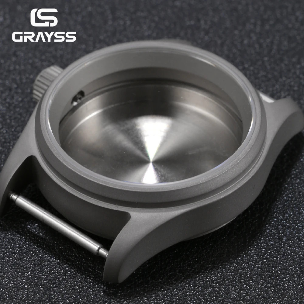 T2 Titanium/Steel Pilot Diving Watch Case for NH34 NH35 NH38 NH70 PT/ETA AR Sapp