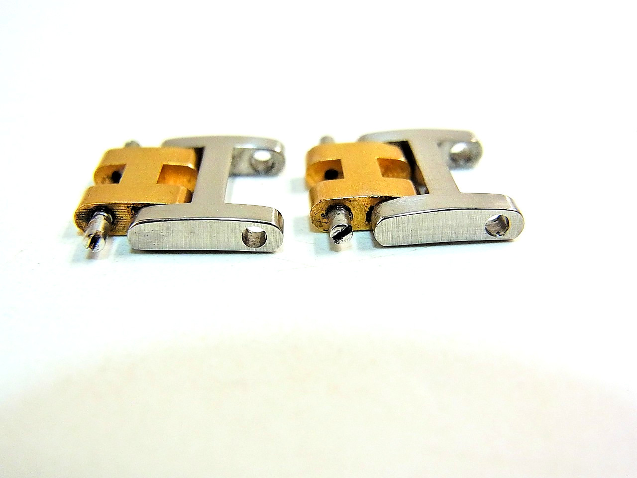 HERMES Clipper Watch 12mm Side Brushed Old Type Genuine Link Band 2pcs Set EX (a