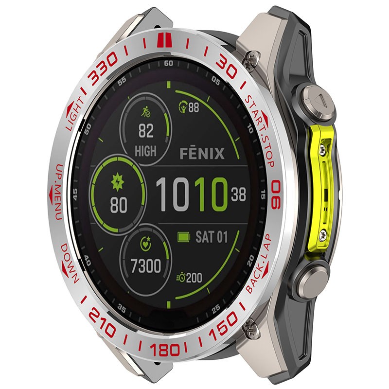 For Garmin Quatix 8 47/51MM Speed Bezel Styling Frame Ring Case Metal Cover