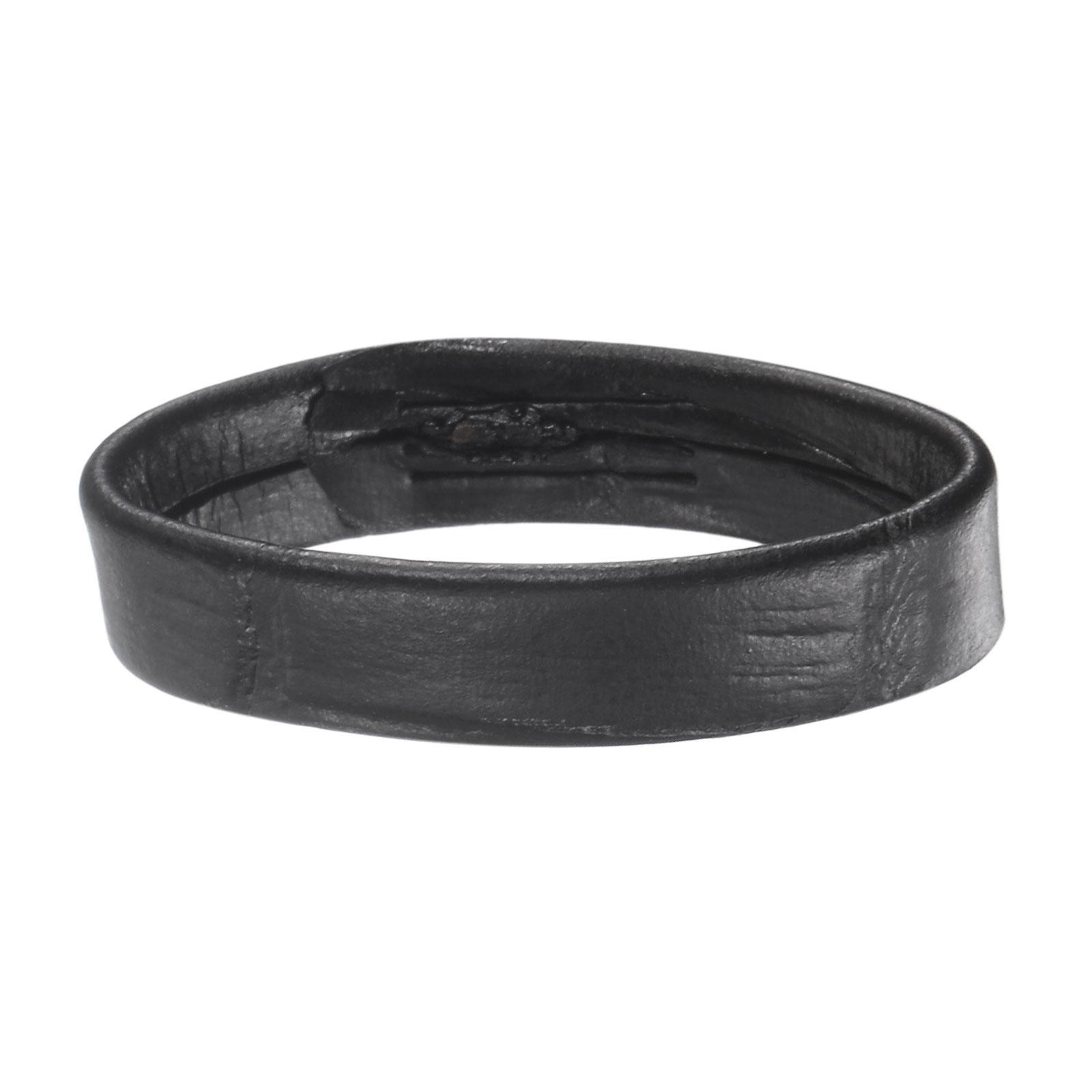 4 Pcs PU Leather Loops Retaining Ring for 21mm Width Watch Band, Black