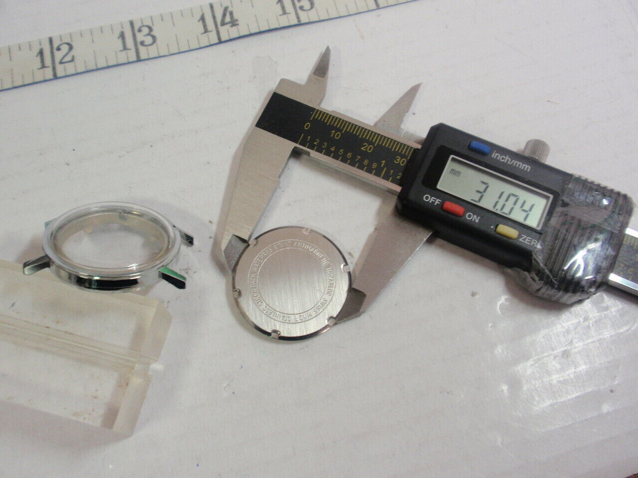 New Swiss Hilton watch Case *Internal 29mm *External 34mm ~Stainless Stee #pnw21