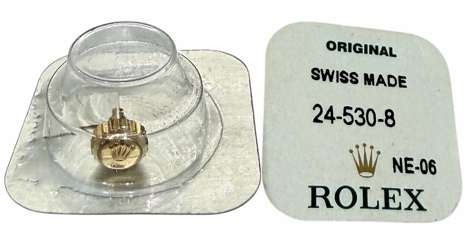 ROLEX 24-530-8 18K GOLD CROWN 5.3mm! BRAND NEW FACTORY SEALED!