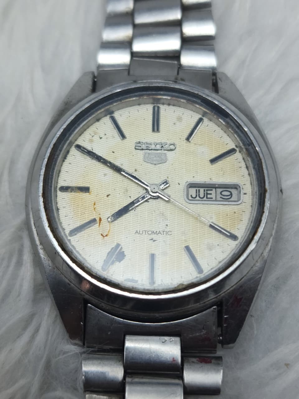 Vintage Seiko Automatic Day Date 7009-8740 Men’s Watch Not Working For Parts Rep