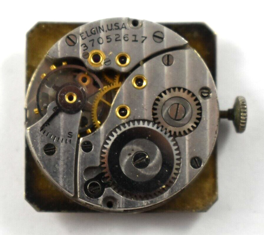 Vintage Elgin Manual Wind 531 8/0s 21J Wrist Watch Movement lot.fb