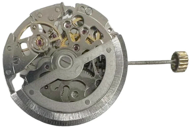 Chinese Automatic Watch Movement 8N24, 3 Hands Overall Height 7.8mm