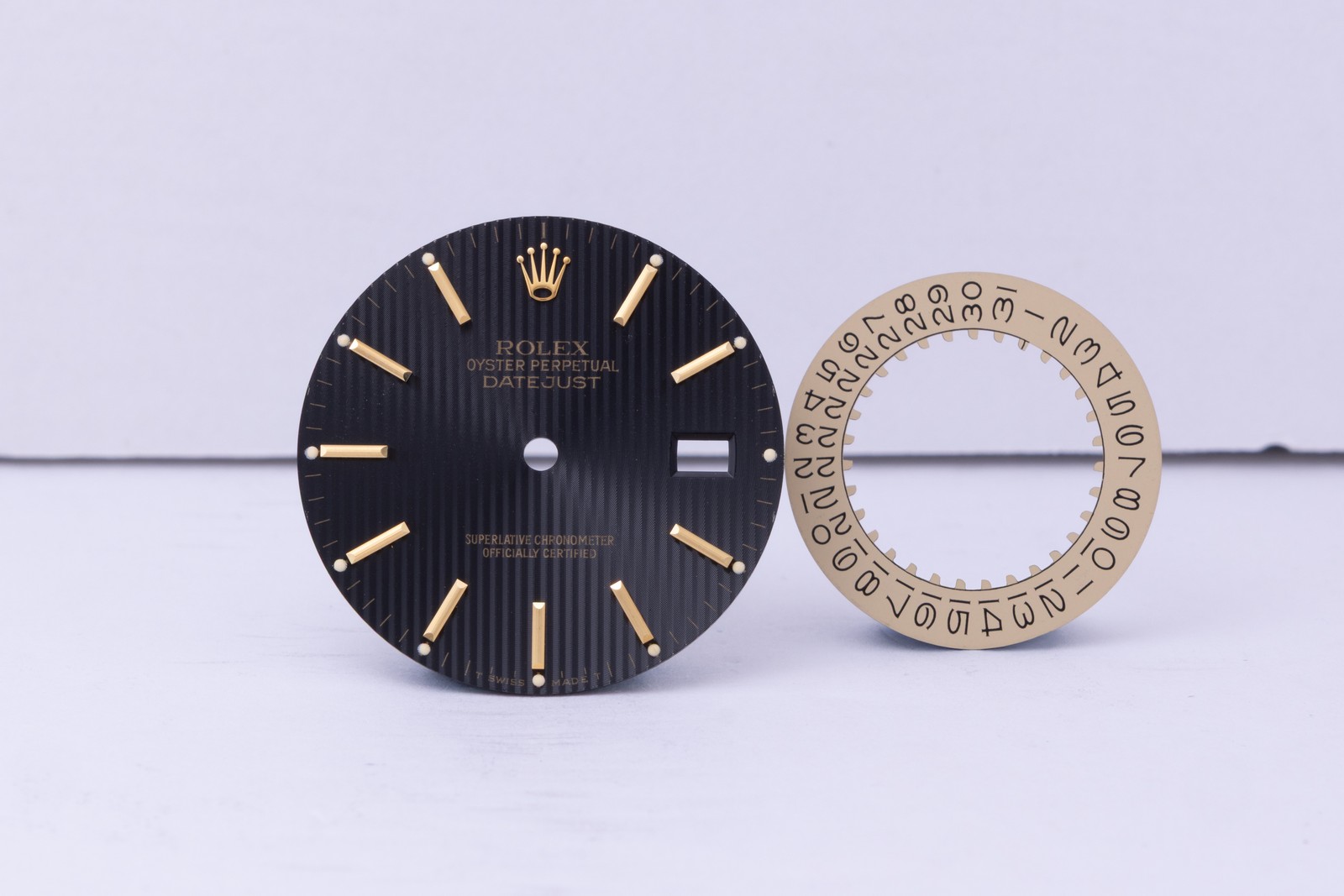 Rolex Datejust Black Tapestry Dial for model 16013 – 16233 FCD30710