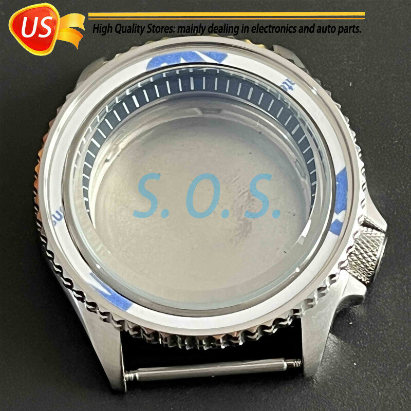 Watch Case Sapphire Glass & Insert Kits Fit NH35 NH36 4R35 4R15 SKX007 Movement