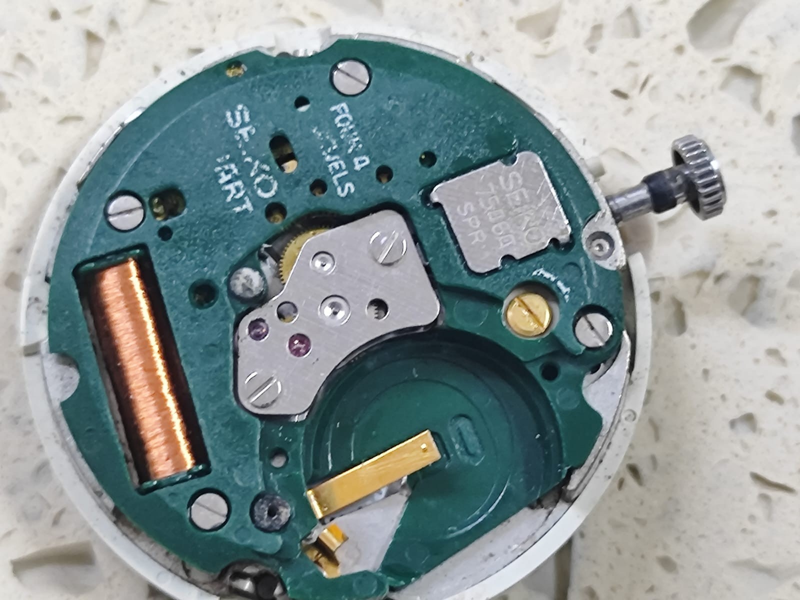 Vintage SEIKO 7546 Quartz Movement with Dial Not Working Y