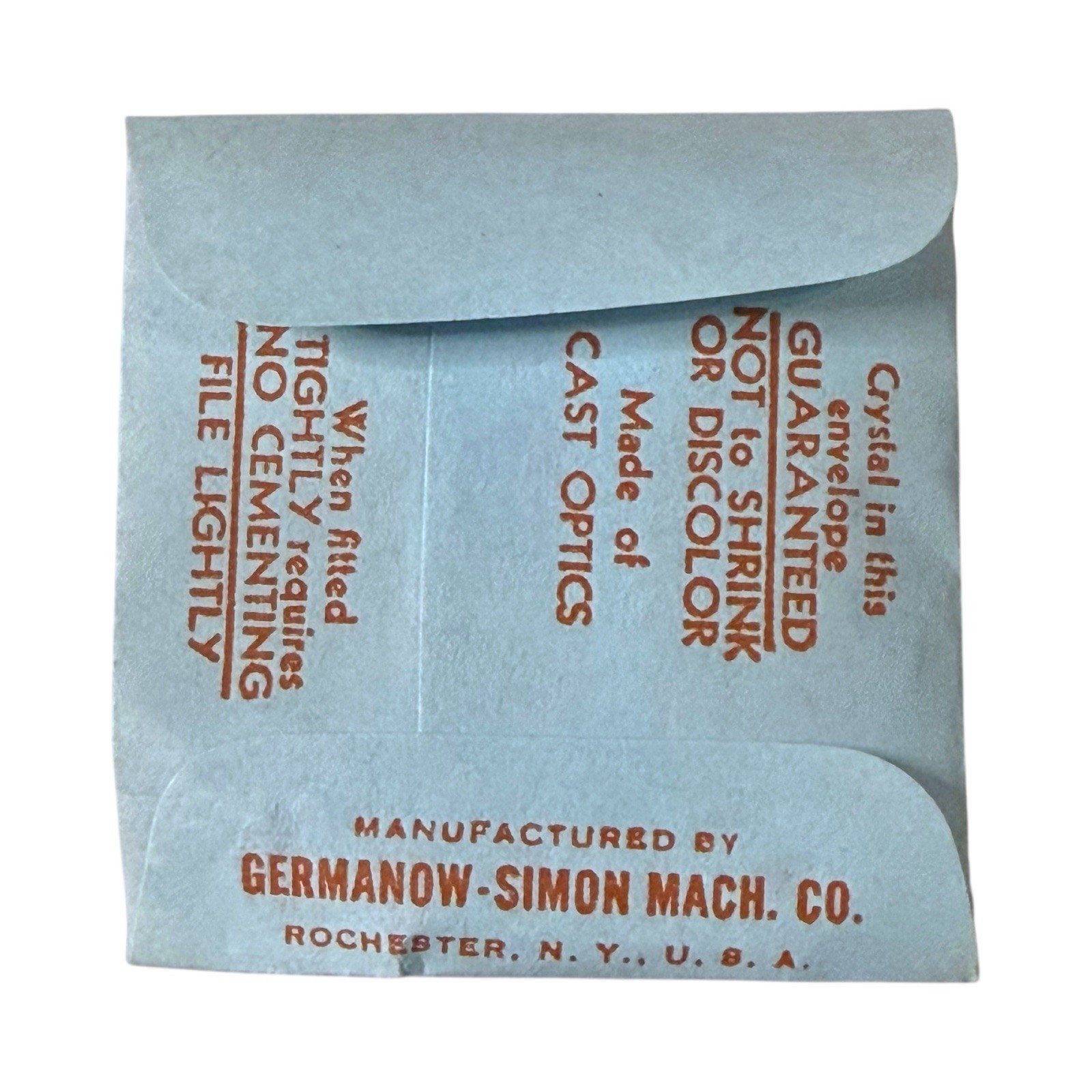 NOS Germanow-Simon Ingersoll Saga Crystal CMY314-15 UNSEALED PARTS 23.2 X 21.0