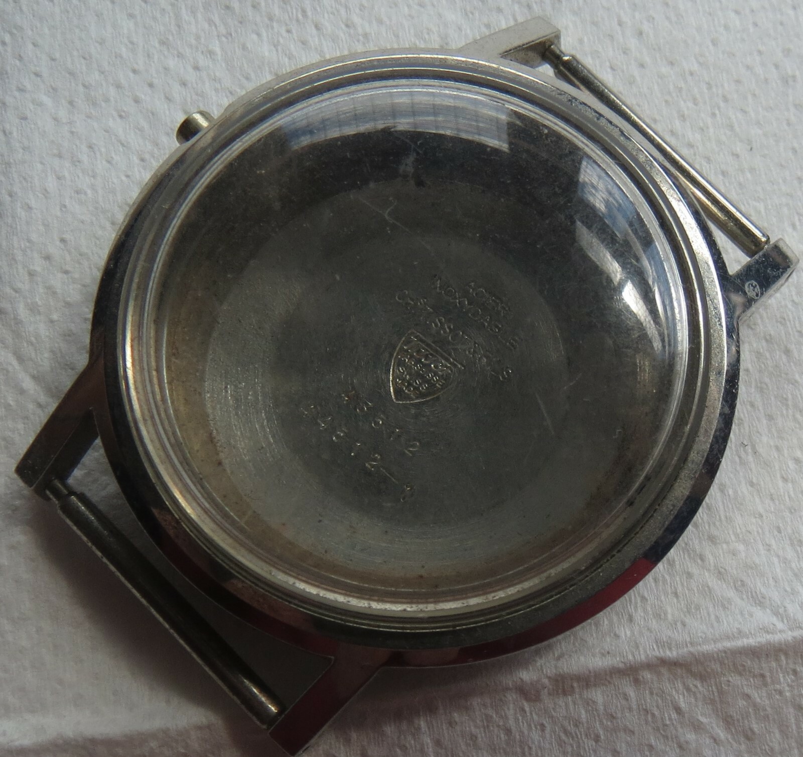Tissot mens wristwatch steel case screw back Ref. 44512-1 35 mm. in diameter