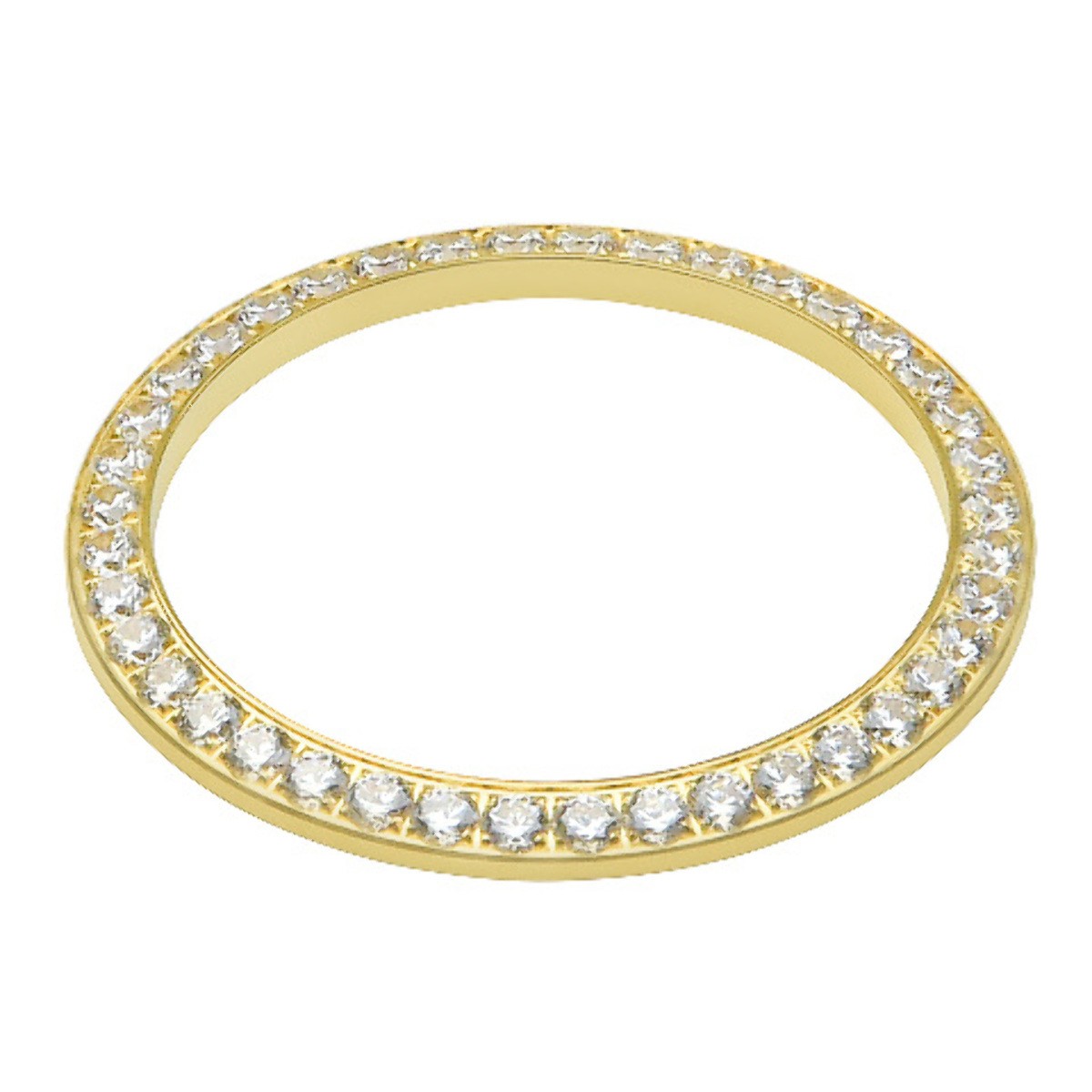 3CT CUBIC ZIRCON BEZEL FOR 40MM DATEJUST PRESIDENT DAY DATE WATCH GOLD