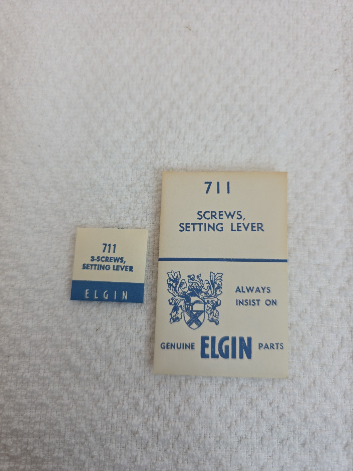 Genuine Elgin 3 Screws, Setting Lever #711 Watch Parts NOS