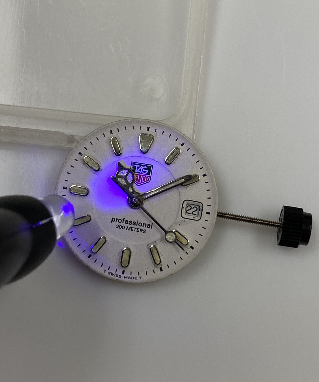 Genuine Tag Heuer Professional WG1312 White Dial W/ Movement