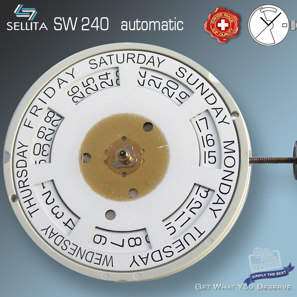 MOVEMENT SELLITA SW240, AUTOMATIC, DAY-DATE – compatible ETA 2834-2