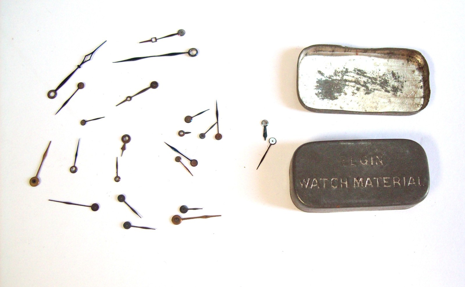 Lot of 23 Vintage Watch Hands, Mix of Parts – Elgin? Other? Hour Minute (Lot #1)