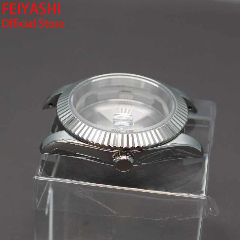 36mm40mm Watch Case nh35 Cyclops Sapphire Glass For Seiko Nh36 nh38 8215Movement