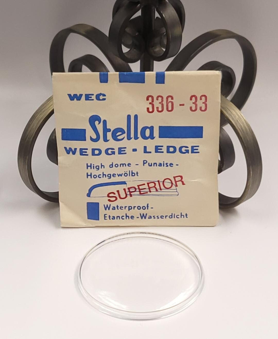 VTG Stella Wedge Ledge High Dome Watch Crystal WEC 336-33