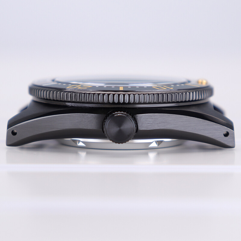 40.5mm Stainless Steel PVD Watch Case Ceramic Bezel For Seiko Nh35 Nh36Movement