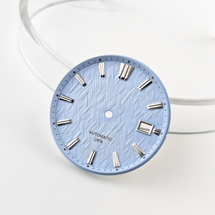 33.5mm Wood grain Watch Dial No Luminous for Nh35 Movement