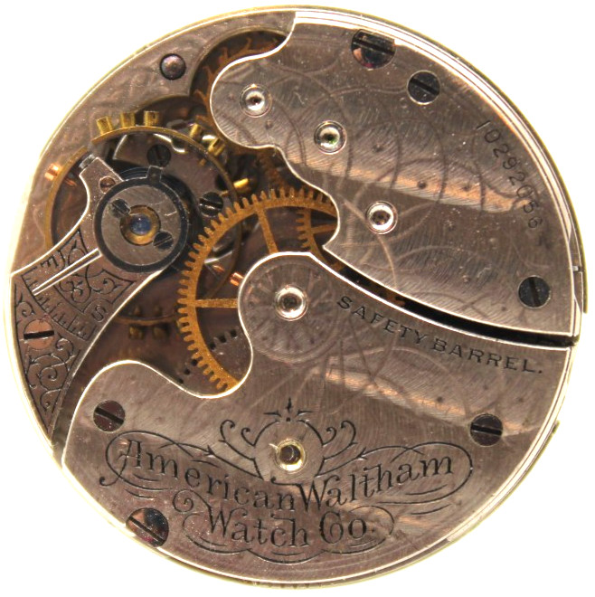 1901 WALTHAM POCKET WATCH MOVEMENT 10292056 GRADE: SEASIDE 0s 7j (SK3)