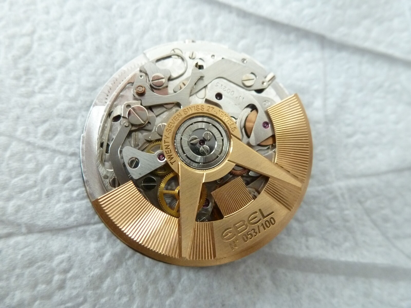 Ebel 1911 BTR Chronograph Cal 139 1215787 New Condition rare gold Rotor working