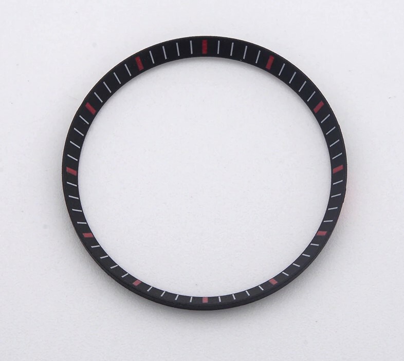 CHAPTER RING BLACK RED FOR SEIKO SKX007 SRPD & MOD WATCHES 30.5 NH36 NH35 NEW