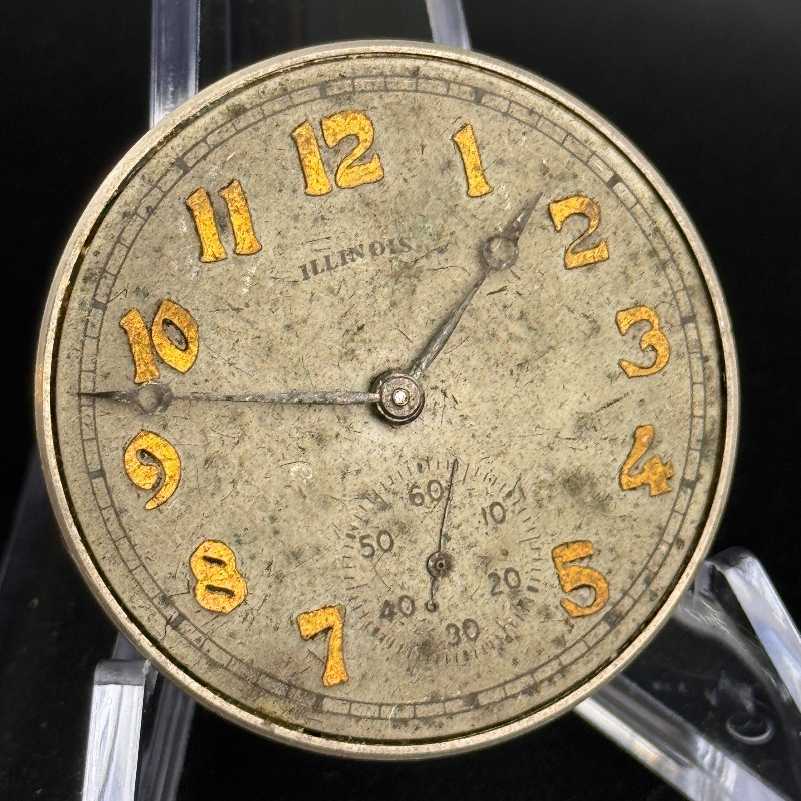 1918 Illinois Patrician Model 3 Grade 405 17J 12s Pocket Watch Movement Repair