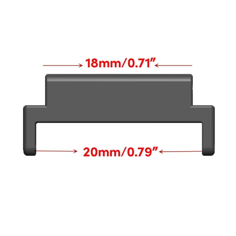 Watchband Connector Lugs Adapter Strap Link for 18mm-20mm Head Grains2x