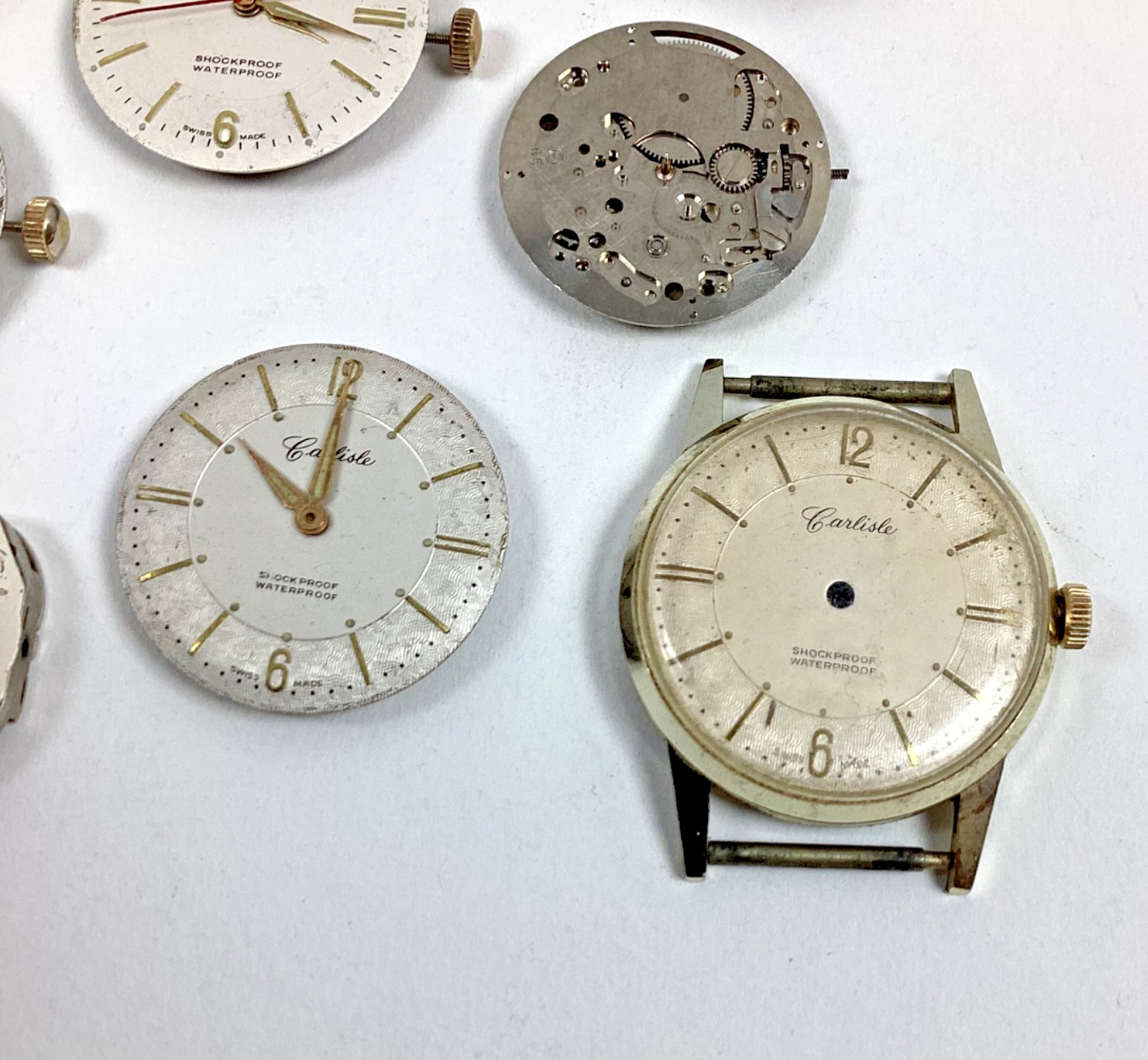 Lot Carlisle Henriline Watch Co Ebosa EB65 Swiss 1 Runs Spare Part Repair READ
