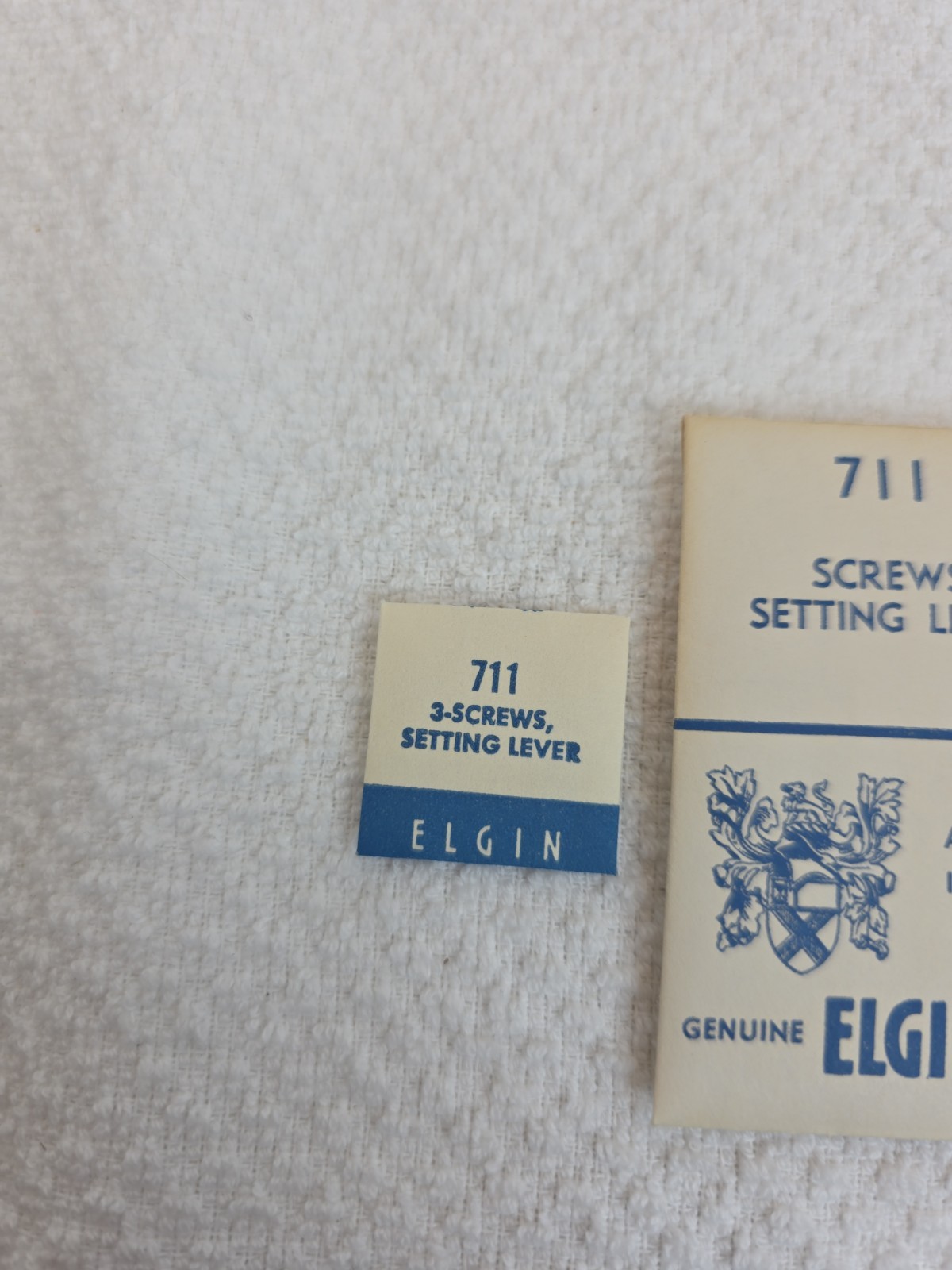 Genuine Elgin 3 Screws, Setting Lever #711 Watch Parts NOS