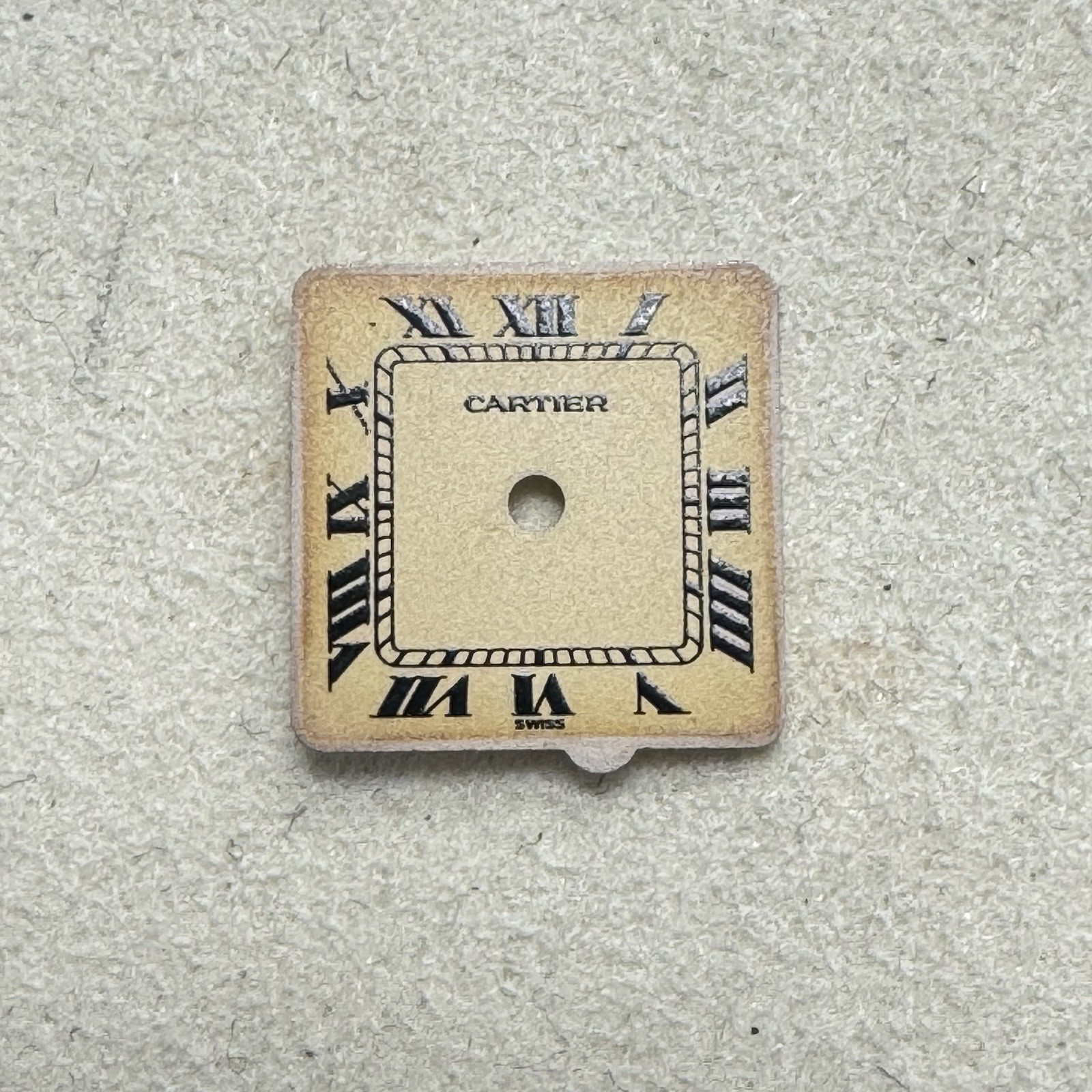Cartier Panthere Small Square White Dial Part for Repair 13.5×13.3mm