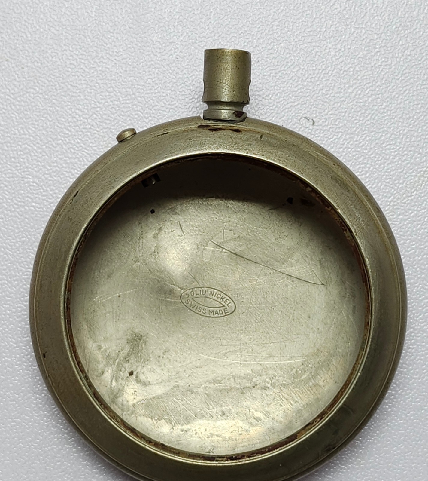 16s Solid Nickel Pocket Watch Case Swiss Made Systeme Roskopf Invincible