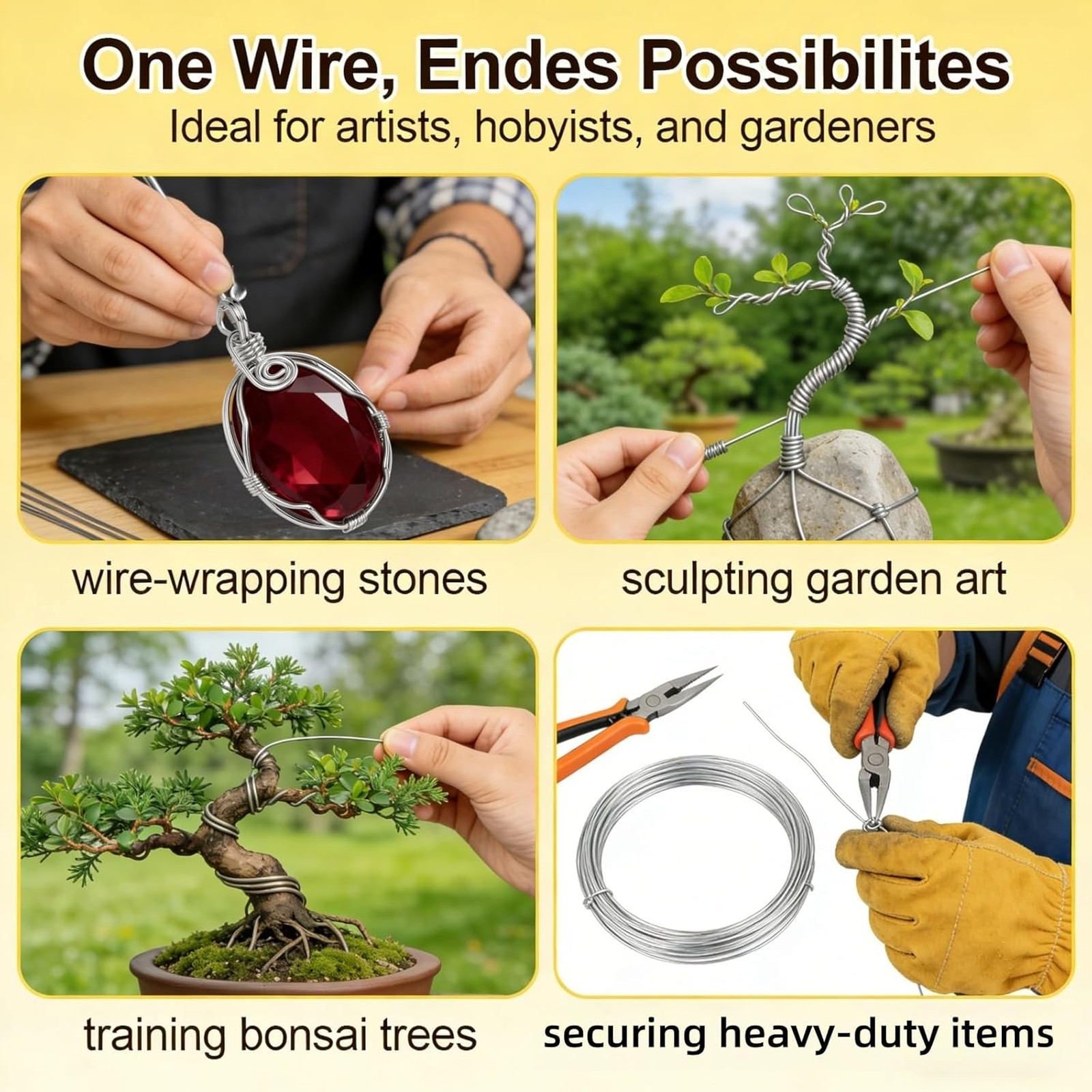 14 Gauge 304 Stainless Steel Wire 1.6mm Diameter 65 Feet Rustproof Heavy Duty