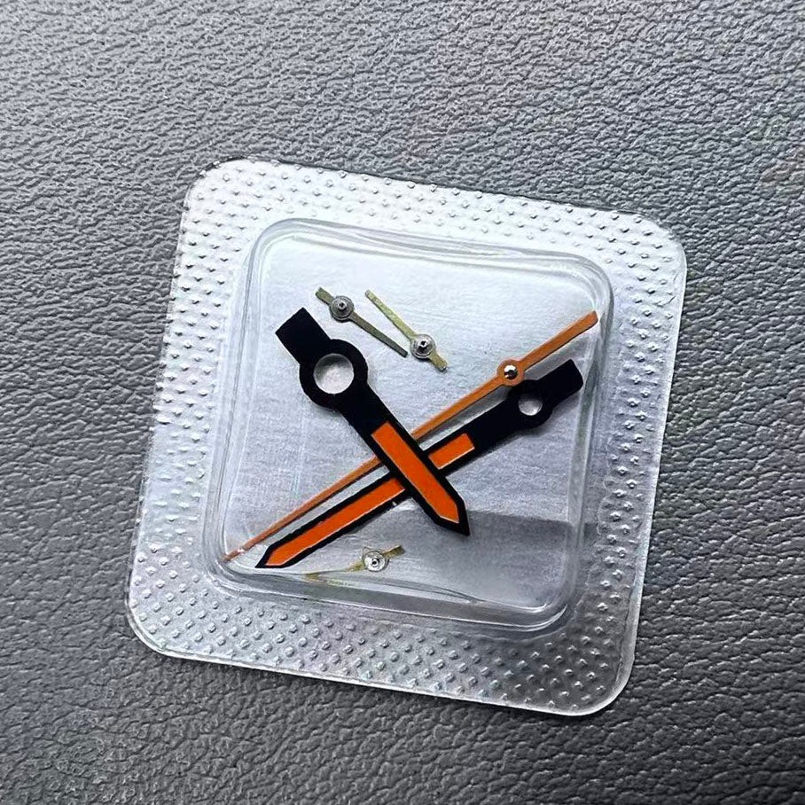 Orange Black Trim Second Hands Watch Hands for ETA/Dandong 7750 M005.0
