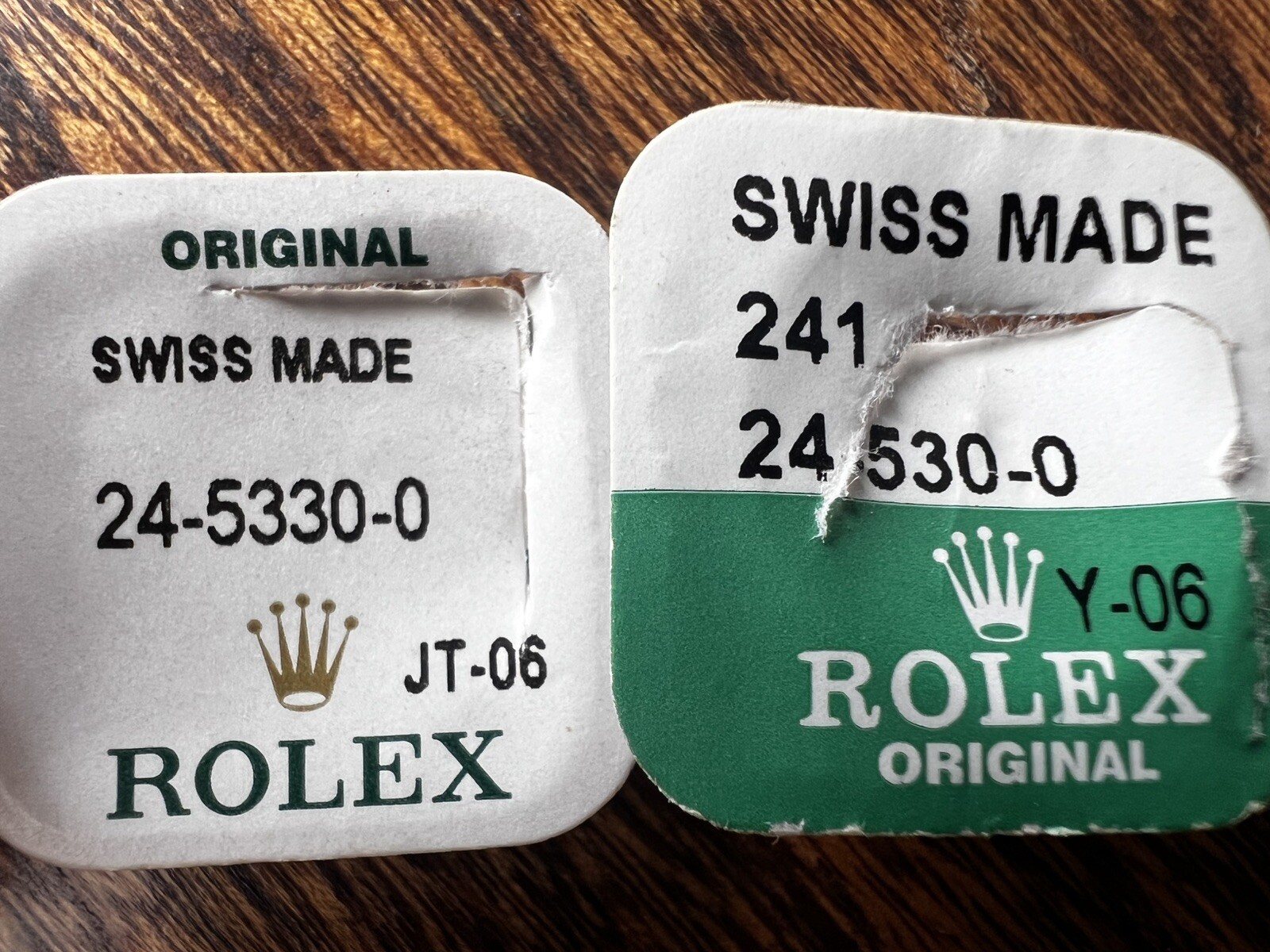 Rolex 24-530-0 Open 5mm Stainless Steel Crown and case tube 24-5330-0 open pack