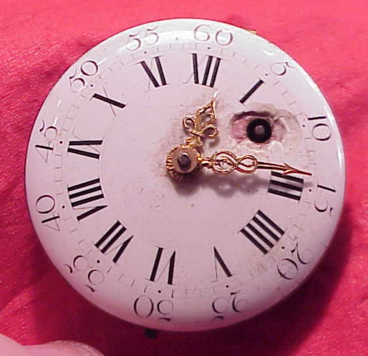 VINTAGE 36MM RILLIET A STRASBURG VERGE FUSS POCKET WATCH FRENCH MOVEMENT