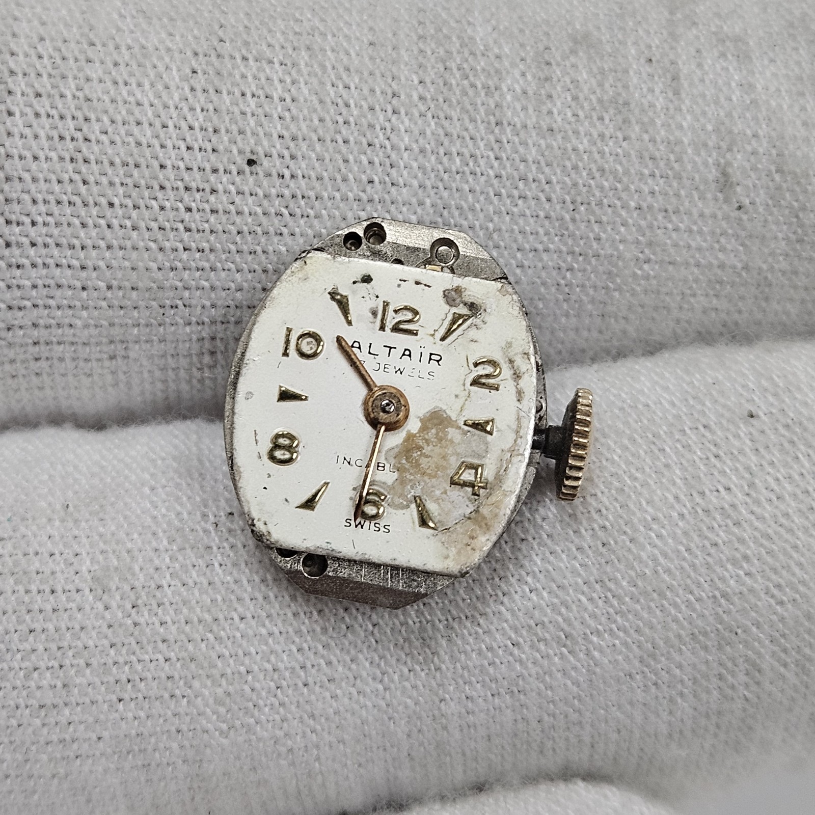 ALTAIR 17 JEWELS VINTAGE WOMENS WATCH MOVEMENT WORKING WIND UP Mechanical